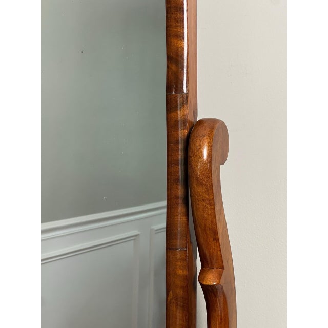 Brown English Large Victorian Style Mahogany Footed Dressing Table Mirror, 1910s For Sale - Image 8 of 14