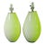 Pair of Encased Pear Shape Art Glass Vase Turned Lamps, Teardrop Shape For Sale