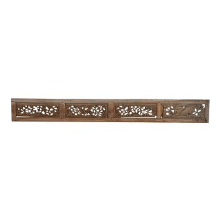 Antique Asian Botanical Carved Frieze For Sale