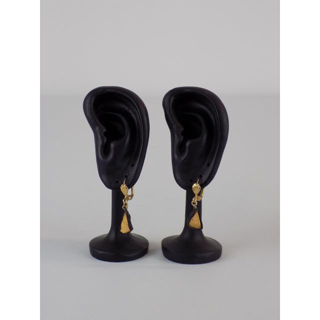Talosel Earrings by Line Vautrin, 1950s, in Very Good conditions. Designed 1950 to 1959 This piece has an attribution...