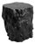 Black Natural Form Stump Modern Rustic Stool / Side Table For Sale