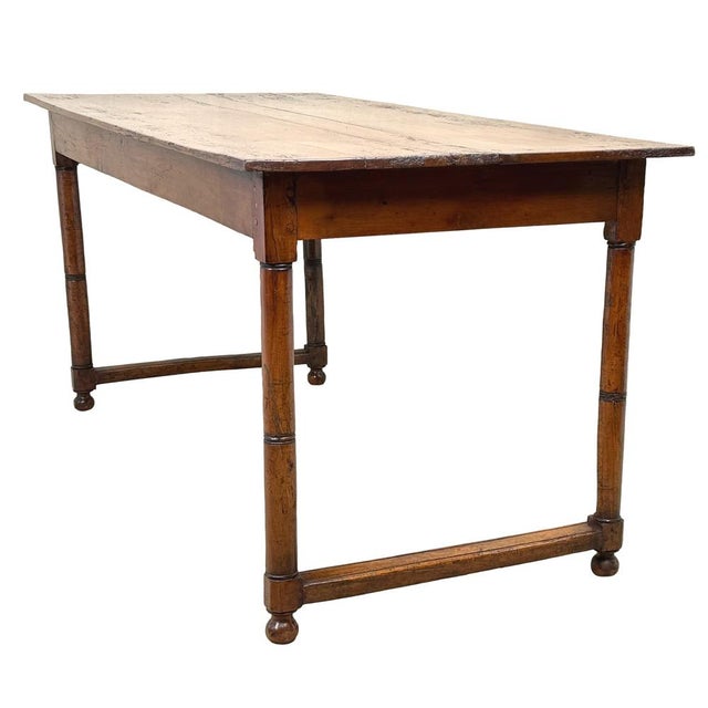 French Provincial Fruitwood Farmhouse Table, 1850 For Sale - Image 4 of 13