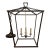 Late 20th Century Modern Black Metal With Brushed Brass Detail Lantern Pendant Light For Sale