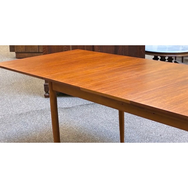 Mid-Century Modern Teak Dining Table With 3 Butterfly Leaf Extensions Uk Import C. 1960's For Sale - Image 3 of 18