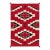 6x9 Handmade Modern Navajo Style Wool Rug - Vibrant Red Geometric Design For Sale
