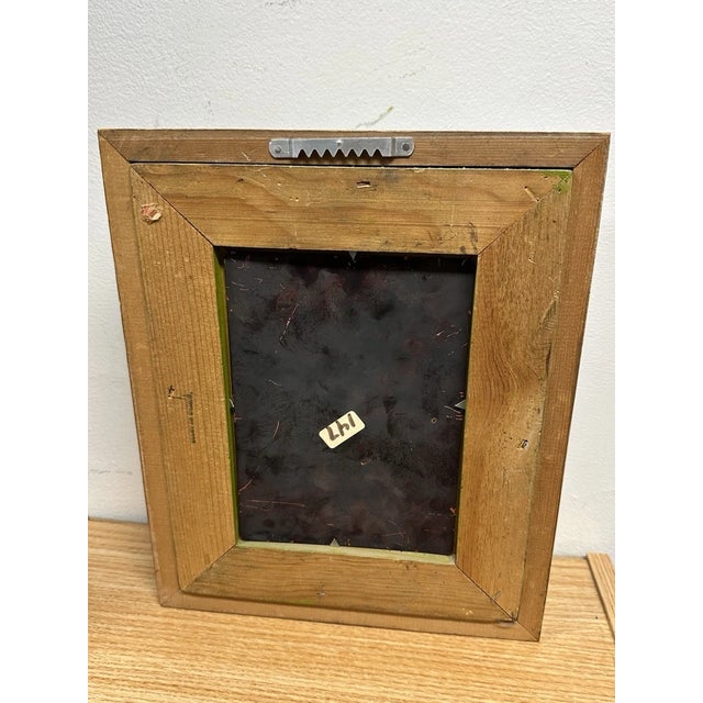 1970s 2 Vintage J. Polk Enamel on Copper Framed Impressionist Paintings For Sale - Image 4 of 8