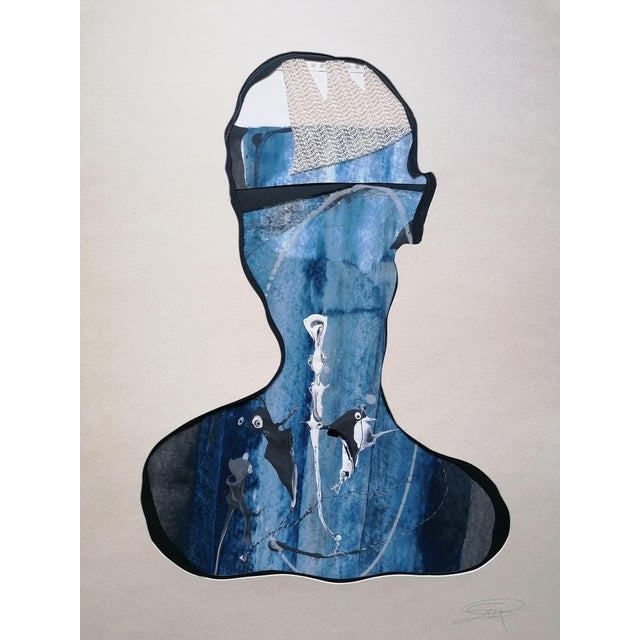 Stefano Mazzolini, S3M, 2022, Collage & Acrylic on Paper For Sale - Image 3 of 5