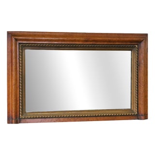 Antique Birdseye Maple Overmantle Wall Mirror, 1800s For Sale