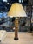 White Arts and Crafts Living Room Lamp in Wallpaper Roll with Lampshade, France, 1900s For Sale - Image 8 of 16