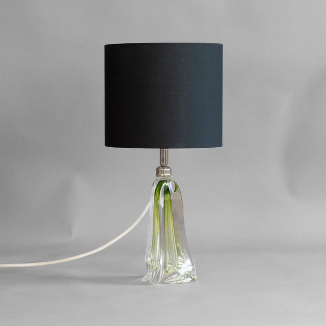 Forest Green Green Glass Table Lamp, 1960s For Sale - Image 8 of 8