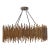 Currey & Company Organic Modern Rattan Teahouse Chandelier For Sale