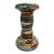Vintage Handcrafted Glass Mosaic Beaded Pillar Candleholder For Sale