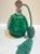 Czechoslovakia 1930s Art Deco Malachite Glass Czechoslovakian Perfume Bottle For Sale - Image 4 of 12