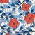 Sample - Schumacher X Paul Poiret Cocarde Espagnole Fabric in Red & Blue For Sale