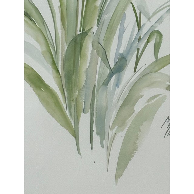 1980s Blooms - Large 1980s Era Original Watercolor on Paper With Fabulous Framing For Sale - Image 5 of 11