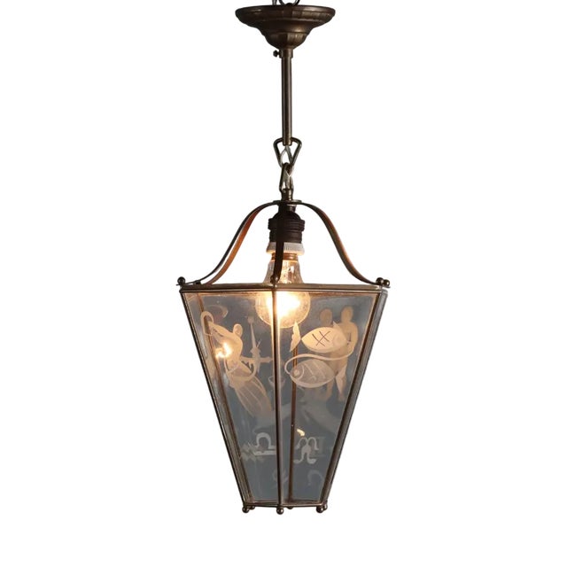 Lantern Pendant Light, Italy, 20th Century For Sale