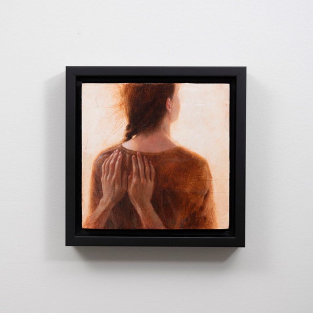 In "The Sea Within," a figure with her back turned is enveloped in soft, warm tones that evoke a sense of introspection...