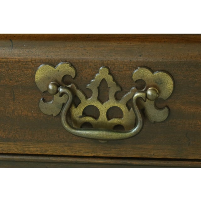 1980s Maddox Blockfront Mahogany Chippendale Secretary Desk For Sale - Image 5 of 13