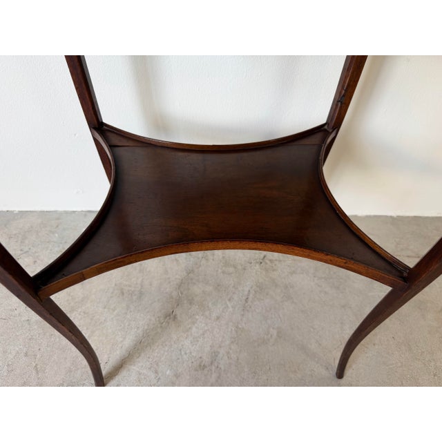 1900 - 1909 Antique French Louis XV Style Wood Lamp Table or Nightstand With Keyed Drawer For Sale - Image 5 of 12