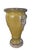 Vintage Olive Green Glazed Heavy Clay Floor Urn Vase With Raised Baroque Medallions – 15”h For Sale In Houston - Image 6 of 7