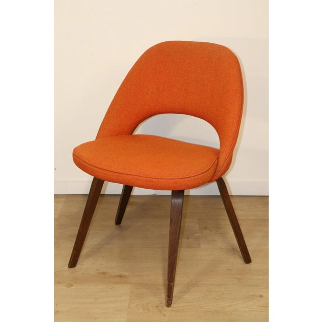 Orange Vintage Conference Chair by Eero Saarinen for Knoll, 1950 For Sale - Image 8 of 18