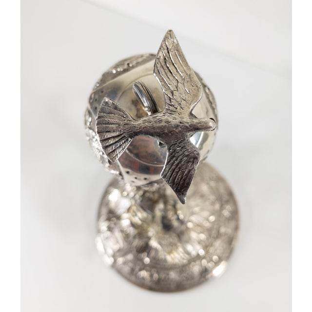 Metal Antique Continental European Judaica Silver Spice Tower Besamim Box For Sale - Image 7 of 12