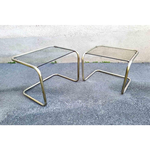 Italian Tubular Nesting Tables, 1950s, Set of 2 For Sale - Image 12 of 15