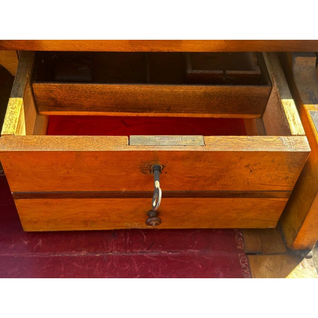 Wood Antique Louis-Philippe Drop-Front Secretaire Desk in Walnut, 1800s For Sale - Image 7 of 18