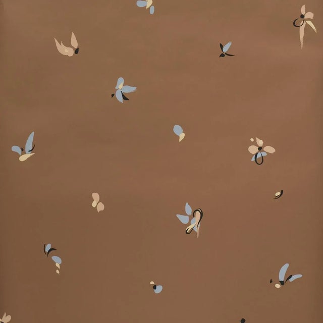 Schumacher x Backdrop La Belle Wallpaper In Copper For Sale