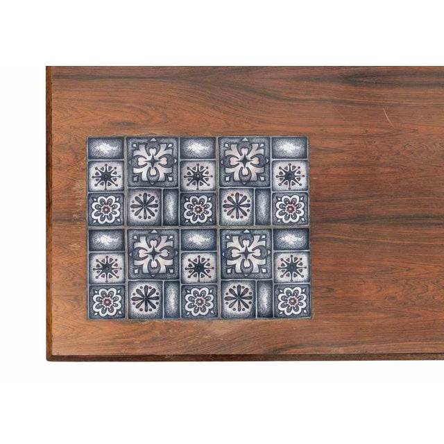Vintage Rosewood and Ceramic Table by Johannes Andersen for C.F.C.S., 1960s For Sale - Image 3 of 10