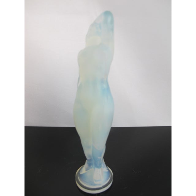 Sabino France Opalescent Glass Reveil Nude Female Silhouette Art Deco Sculpture For Sale - Image 11 of 11