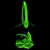 Glass Vintage Loetz Control Bubbles Uranium Glass Basket With Applied Cherries For Sale - Image 7 of 9