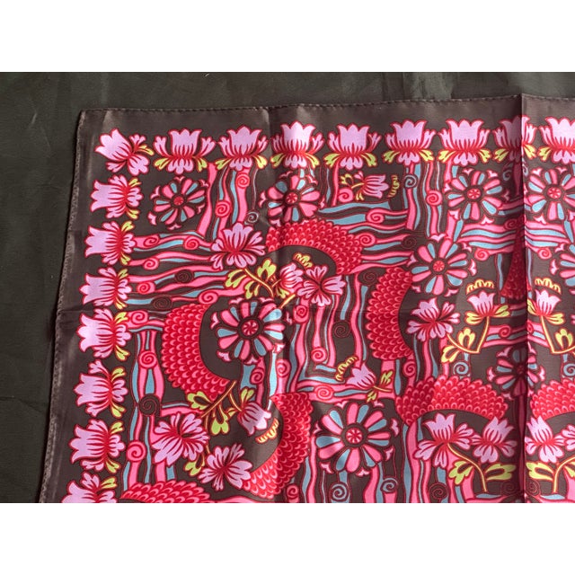 Pop Art Vintage Scarf 1970s Textile Panel For Sale - Image 3 of 9
