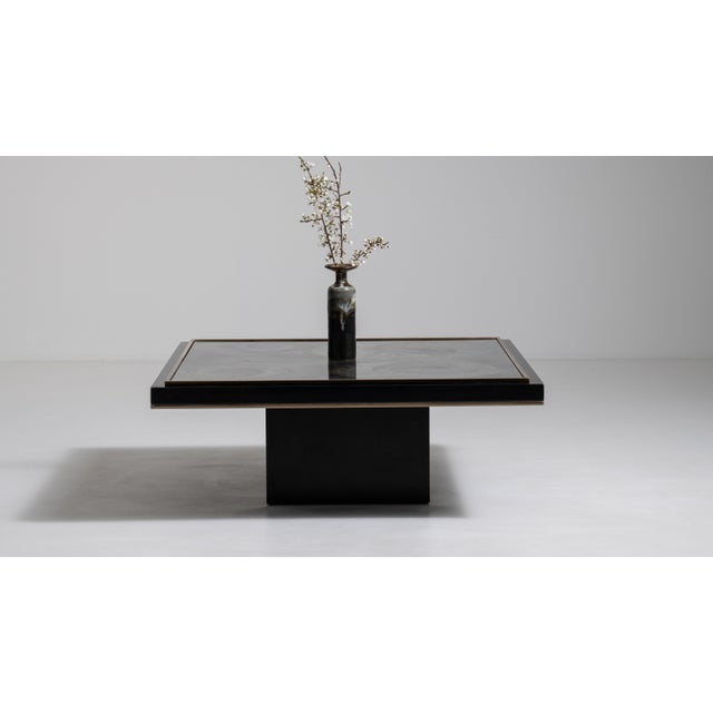 Signed Églomisé Glass-Top Coffee Table, Antique, Italy, Mid 20th Century For Sale - Image 4 of 16