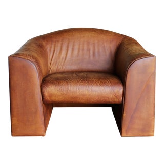 1970s Vintage De Sede Leather Lounge Chair For Sale
