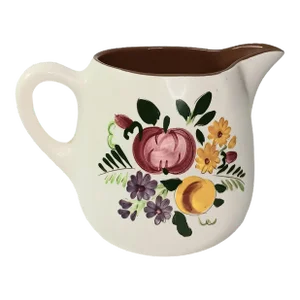 Vintage Stangl Handpainted Pitcher Fruit and Flowers