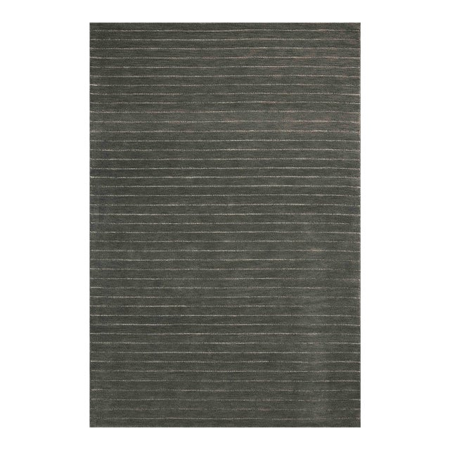 Chris Loves Julia x Loloi Henry Charcoal / Ivory 18" x 18" Sample Rug For Sale