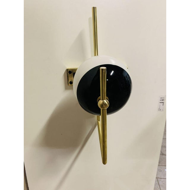 Art Deco Brass Wall Lamp, Rome, Italy, 1942 For Sale - Image 3 of 8