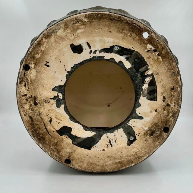 Vintage Chinoiserie Lucky Coins Glazed Ceramic Drum Seat For Sale - Image 12 of 12