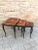 Beige Marquetry Nesting Tables with Cabriole Shaped Legs, 1950s, Set of 3 For Sale - Image 8 of 16