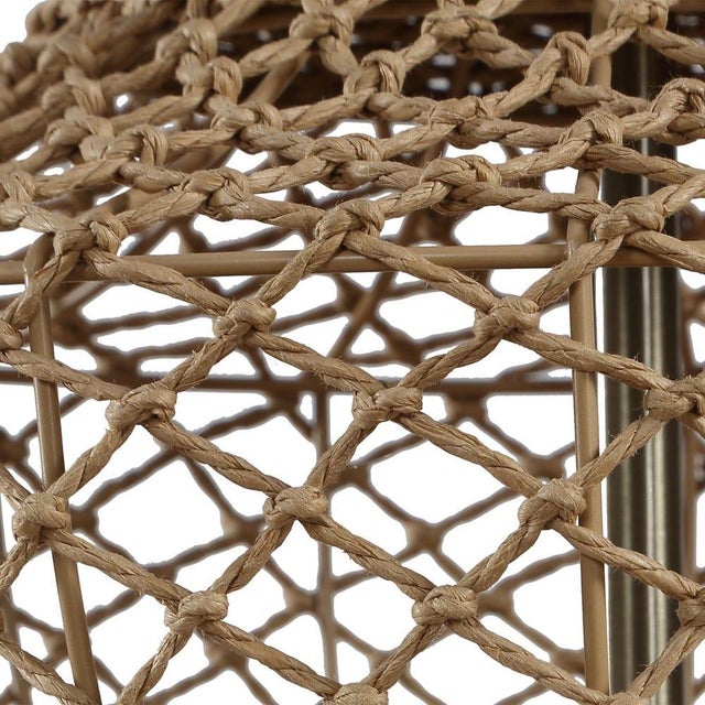 Contemporary Woven Wicker Gia Table Lamp For Sale - Image 3 of 4