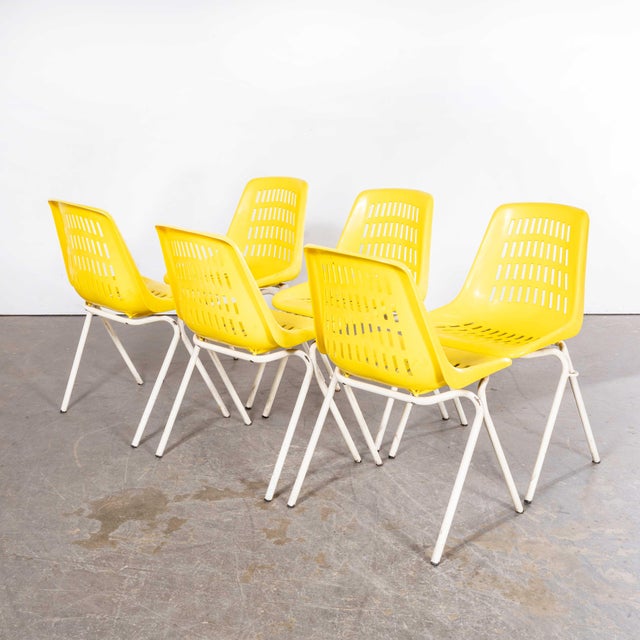 Italian Yellow Stacking Chairs, 1970s, Set of 6 For Sale - Image 15 of 18