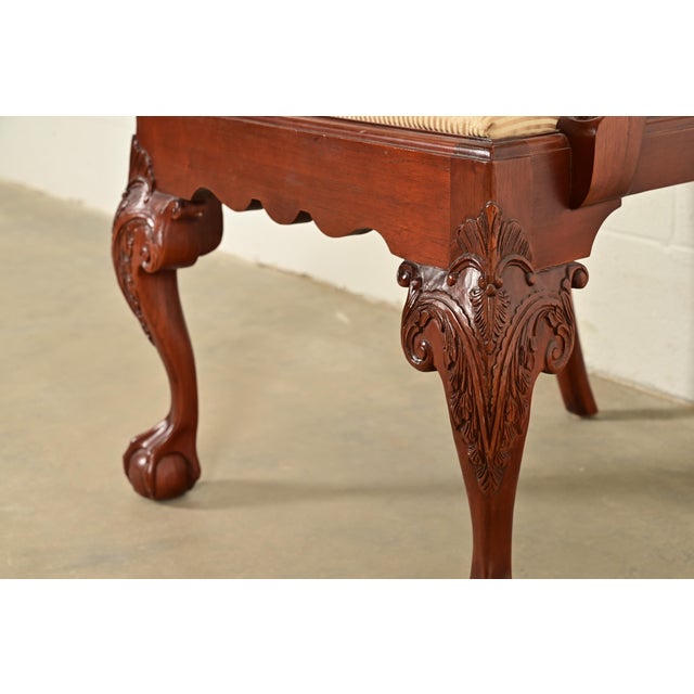 Baker Furniture Chippendale Carved Mahogany Dining Chairs, Set of Six For Sale - Image 12 of 15
