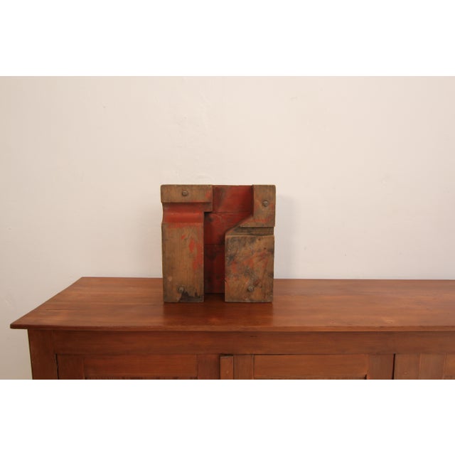 Wood Early 20th Century Wooden Casting Pattern Object with Original Patina For Sale - Image 7 of 16