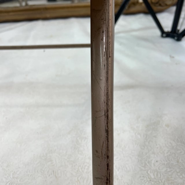Mid Century American Seating Metal Folding Chair Curved Plywood Seat For Sale - Image 9 of 13