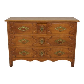 Don Rousseau Bench Made French Walnut Commode Chest For Sale