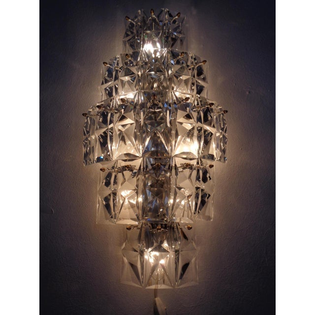 1970s Large Crystal Glass Flush Mount from Kinkeldey, Germany, 1970s For Sale - Image 5 of 18