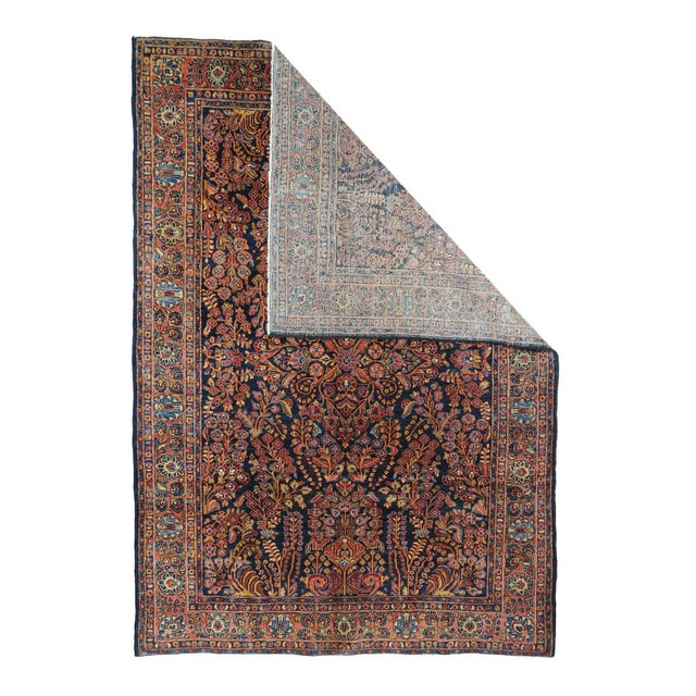 Antique Persian Sarouk Rug 6'2'' x 9'0''. The well-woven village carpets from the Arak/Sultanabad area, especially the red...