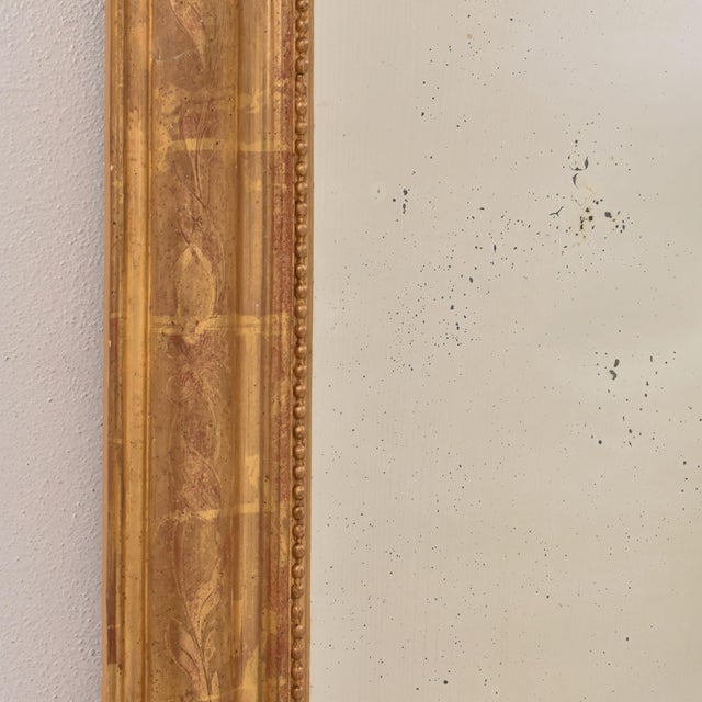 Gold Antique Rectangular Wall Mirror, 1800s For Sale - Image 8 of 11