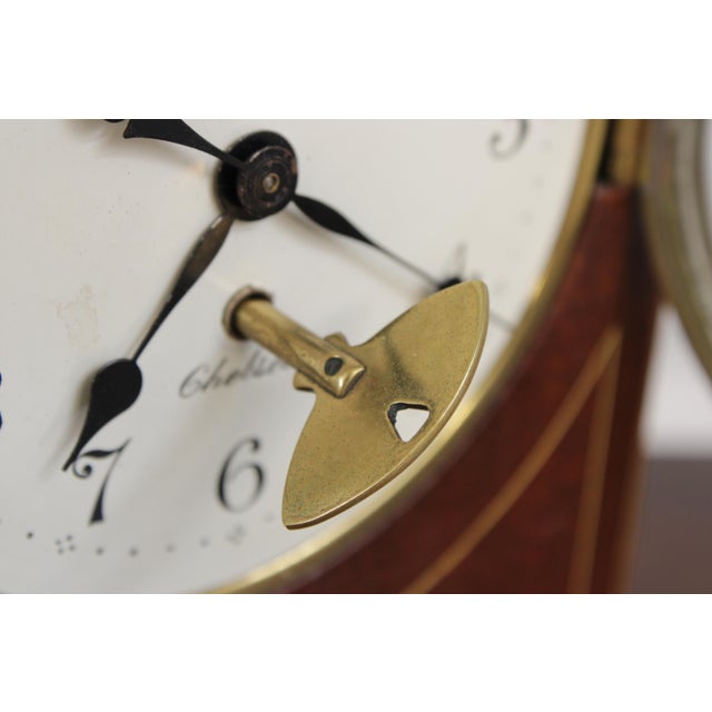 Brown Je Caldwell Chelsea Mahogany Mantle Clock For Sale - Image 8 of 16